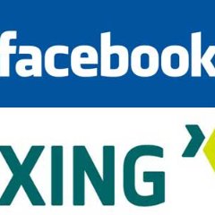 Facebook and Xing Logos